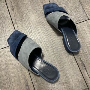 M. Gemi Stylish Blue and Gray Women's Slide Sandals size 35.5